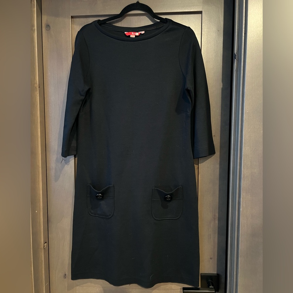 Boden Boat neck Black Dress